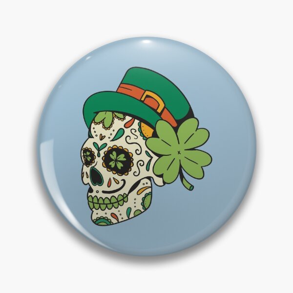 Item preview, St Patrick's Day Sugar Skull - Colors designed and sold by Shop Yeah.