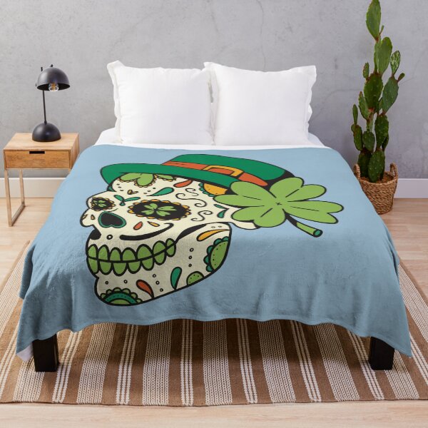 Item preview, St Patrick's Day Sugar Skull - Colors designed and sold by Shop Yeah.