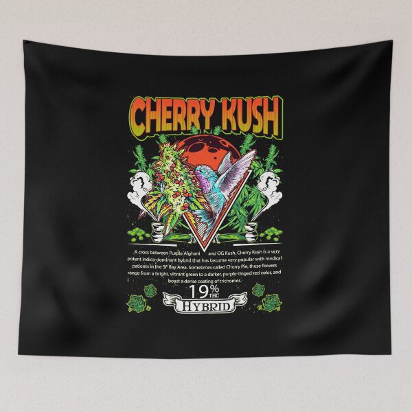 Item preview, Cherry Kush Hybrid Cross Purple Afghani OG Kush Cannabis Leaf Gift designed and sold by TTFMerch.