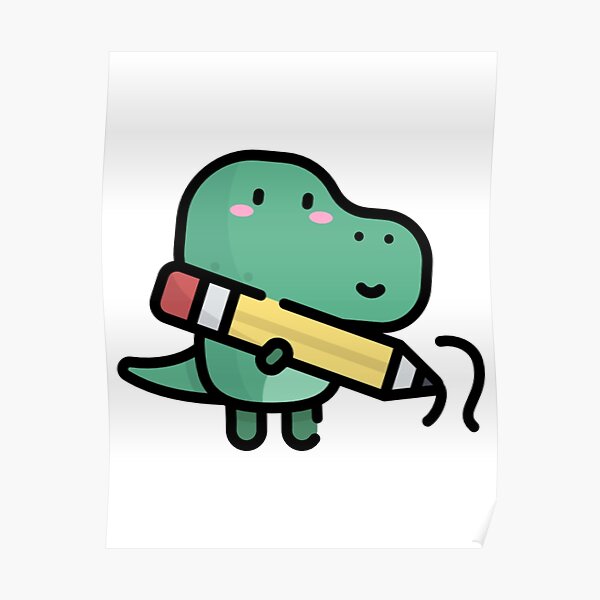Kawaii Dinosaur Posters Redbubble