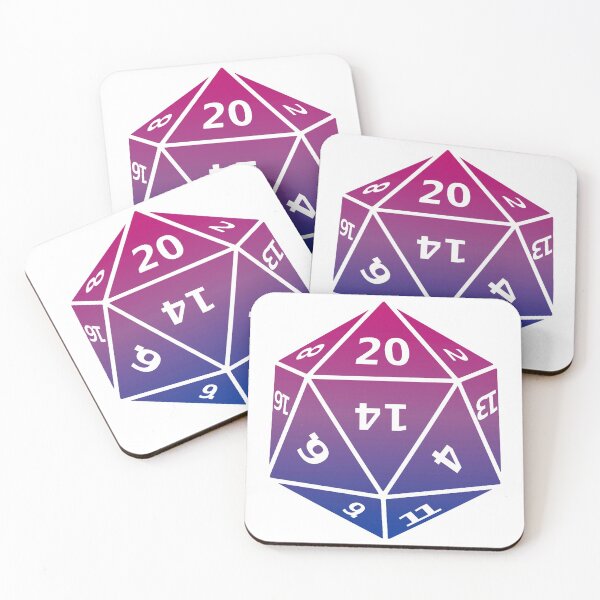 Item preview, Bisexual Pride D20 designed and sold by failephant-art.