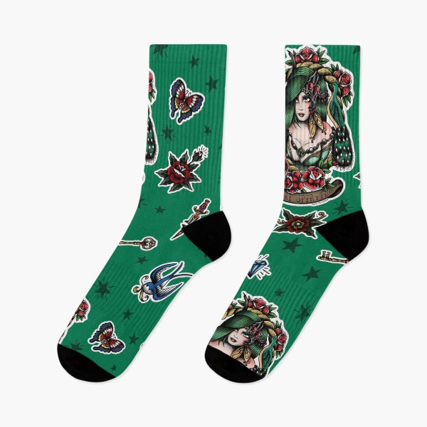 Item preview, "Vocat Spiritum" Rydia from Final Fantasy 4 (FFIV) in American Traditional Tattoo Portrait Style designed and sold by SamInJapan.