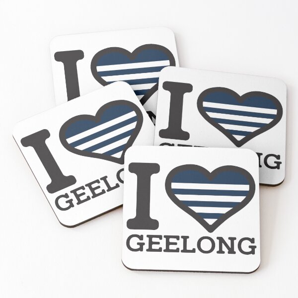 Aperçu de l'œuvre «J'aime Geelong» AFL & AFLW Inspired Apparels, Merchandise, T-shirts, Leggings, Jupe, Masque, Tablier, Eco Bag créée et vendue par Ink Inc.