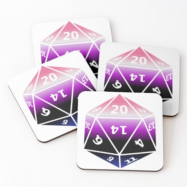 Item preview, Genderfluid Pride D20 designed and sold by failephant-art.