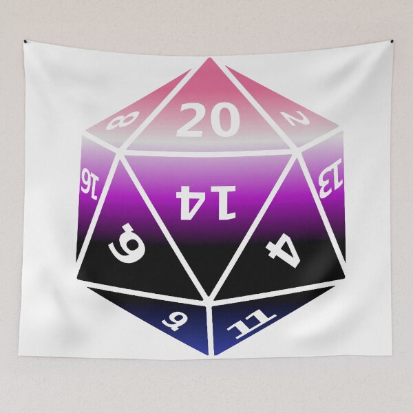 Item preview, Genderfluid Pride D20 designed and sold by failephant-art.