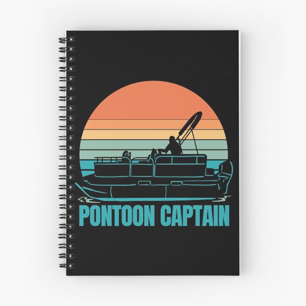 Item preview, Pontoon Boat Retro Summer Sunset Captain designed and sold by funteessine2019.