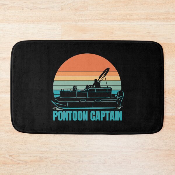 Item preview, Pontoon Boat Retro Summer Sunset Captain designed and sold by funteessine2019.