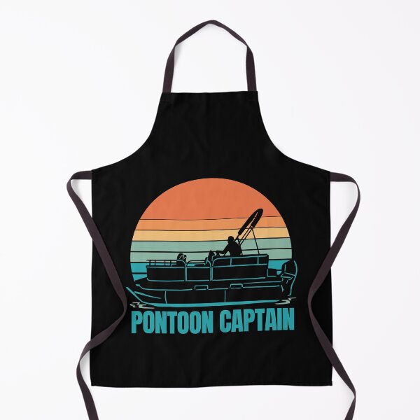 Item preview, Pontoon Boat Retro Summer Sunset Captain designed and sold by funteessine2019.