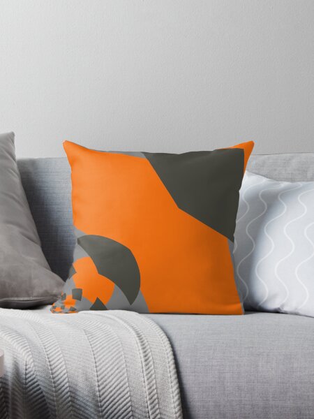 Grey And Orange Pillows Cushions for Sale Redbubble