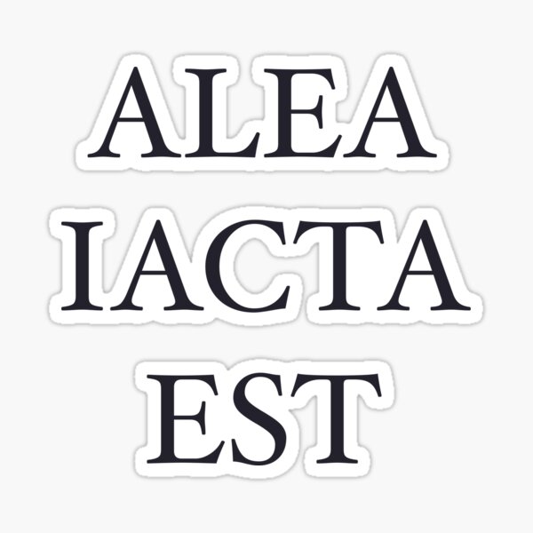 Pegatina «ALEA IACTA EST - Latín para 