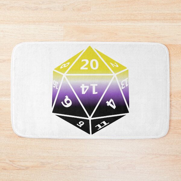 Item preview, Nonbinary Pride D20 designed and sold by failephant-art.
