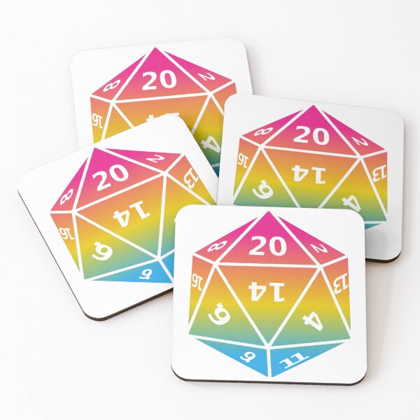 Item preview, Pansexual Pride D20 designed and sold by failephant-art.