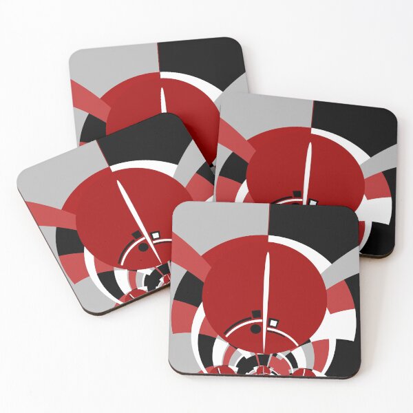 Item preview, Rojo Negro Blanco Color Bloque Geométrico Abstracto Reinventado 013 designed and sold by vortexatelier.