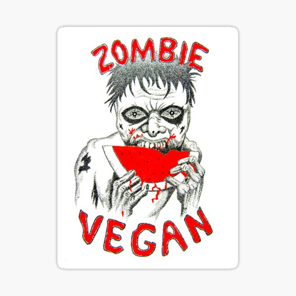 Zombie Vegan Sticker