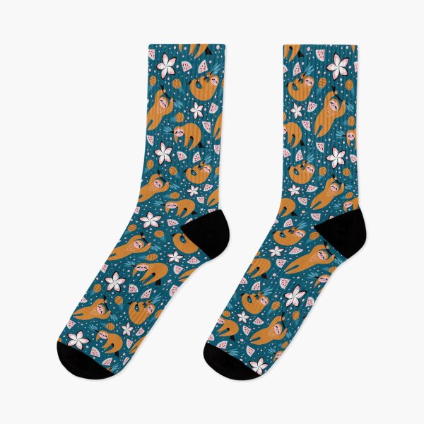Item preview, Cute Sloths fruits flowers Pattern designed and sold by skylove94.