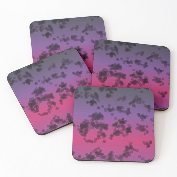Item preview, Purple to Pink Black dots abstract designed and sold by RileyKyler.