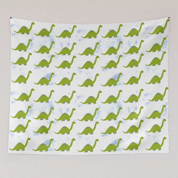 Item preview, Dinosaur in tie dye blue designed and sold by aboniteblanc.