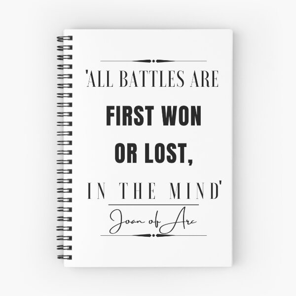 Item preview, Joan of Arc Inspirational Historical Quote- “All battles are first won or lost, in the mind.” designed and sold by QuoteActually.