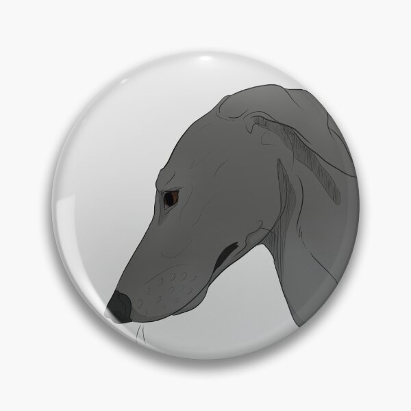 Item preview, Sad greyhound dark grey designed and sold by GnomelyDragon.