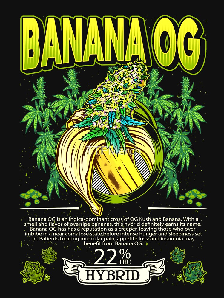 "Banana OG Hybrid Cross Banana OG Kush Cannabis Leaf Gift" Lightweight