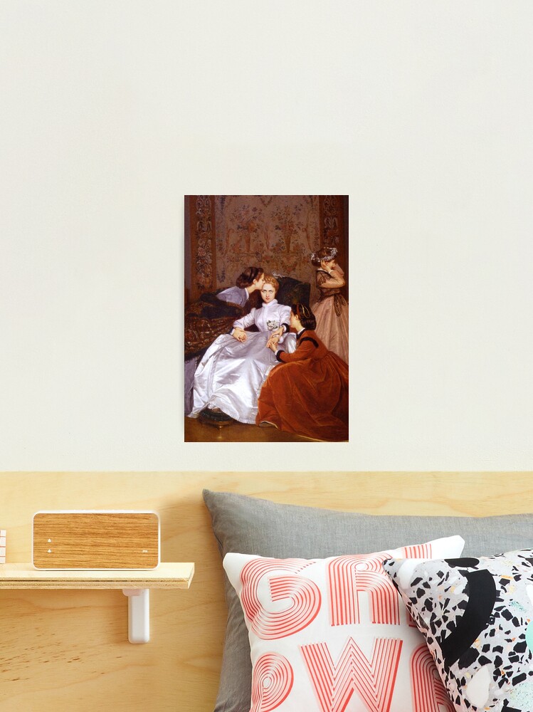 Thumbnail 2 of 3, Photographic Print, The Hesitant Fiancée by Auguste Toulmouche designed and sold by EtherealAmour.