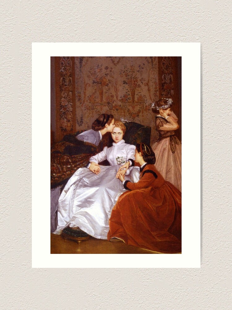 The Hesitant Fianc E By Auguste Toulmouche Art Print For Sale By   Farp,small,wall Texture,product,750x1000 