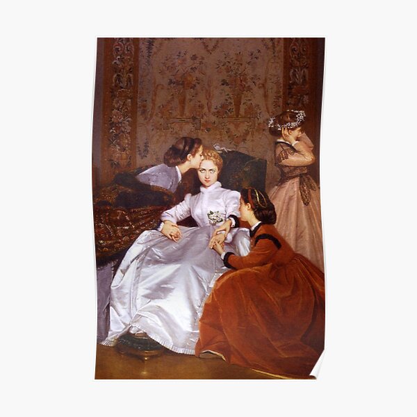 The Hesitant Fiancée by Auguste Toulmouche Poster