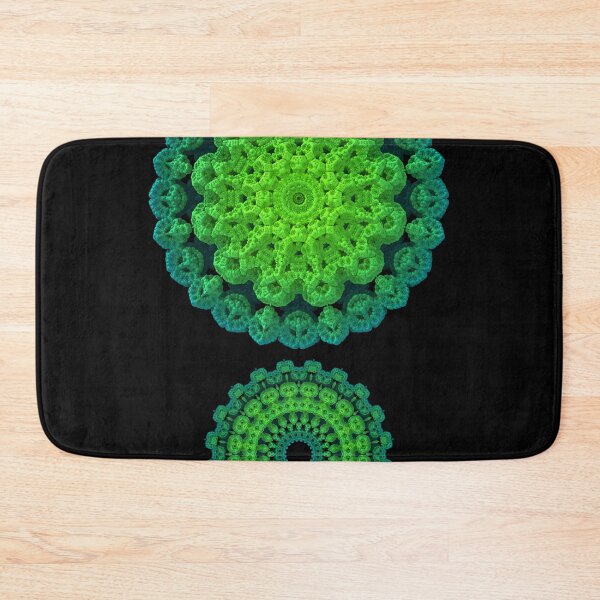Item preview, Dual Mandalas with 3-D Appearance, Green Tones designed and sold by Lyle Hatch.