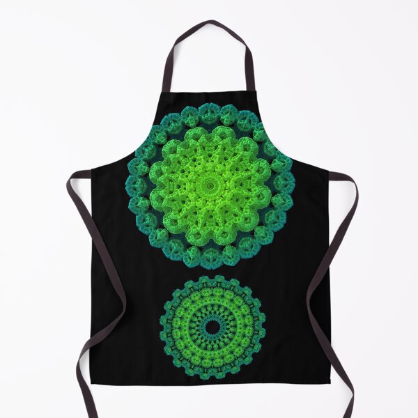 Item preview, Dual Mandalas with 3-D Appearance, Green Tones designed and sold by Lyle Hatch.