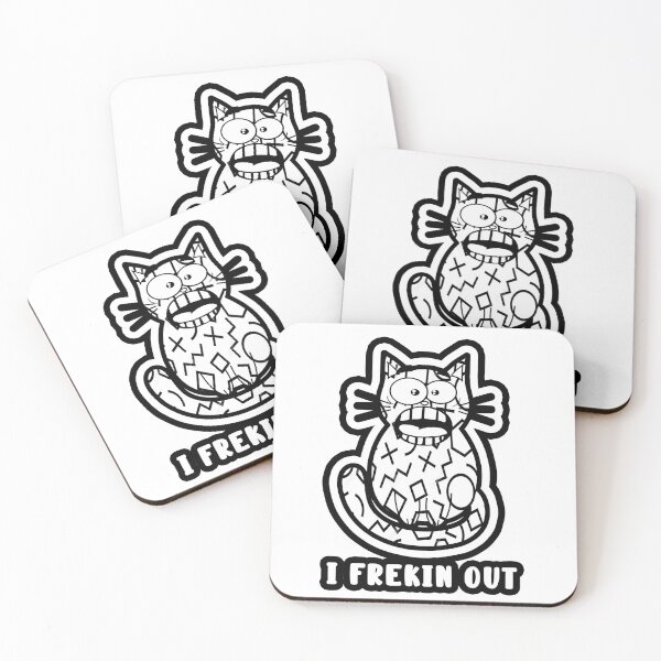 Item preview, Scaredy CAT!!! (Kitty Cat Freaking Out On Catnip Trip) designed and sold by WhatTheFunky.