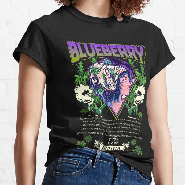 Aperçu de l'œuvre Blueberry Indica Cross Purple Thai Thai Cannabis Leaf Gift créée et vendue par TTFMerch.
