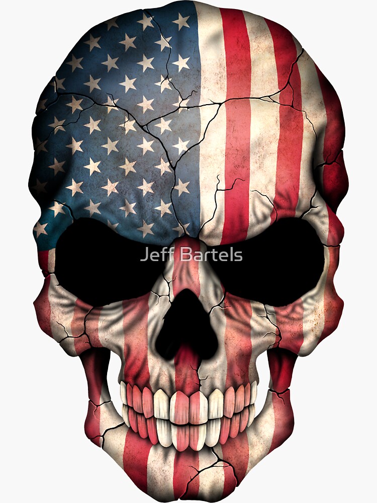 American Flag Skull by JeffBartels