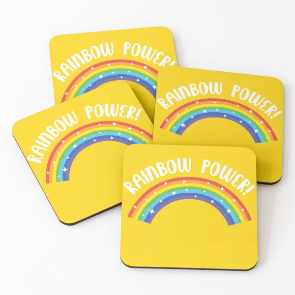Item preview, Rainbow Power! Bright Colourful Yellow Logo Print designed and sold by PuddleofStars.