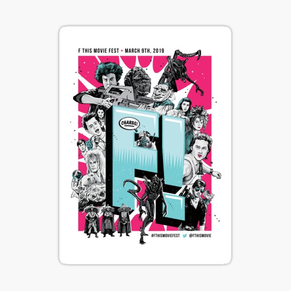 F This Movie Fest 2019 Poster Sticker