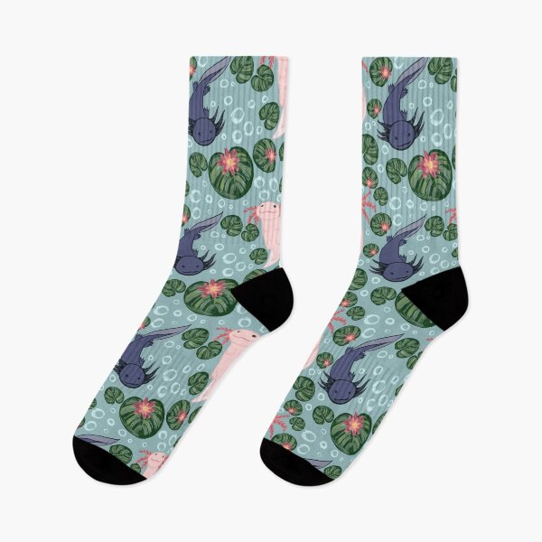 Item preview, Axolotl repeating pattern designed and sold by RandasDoodles.