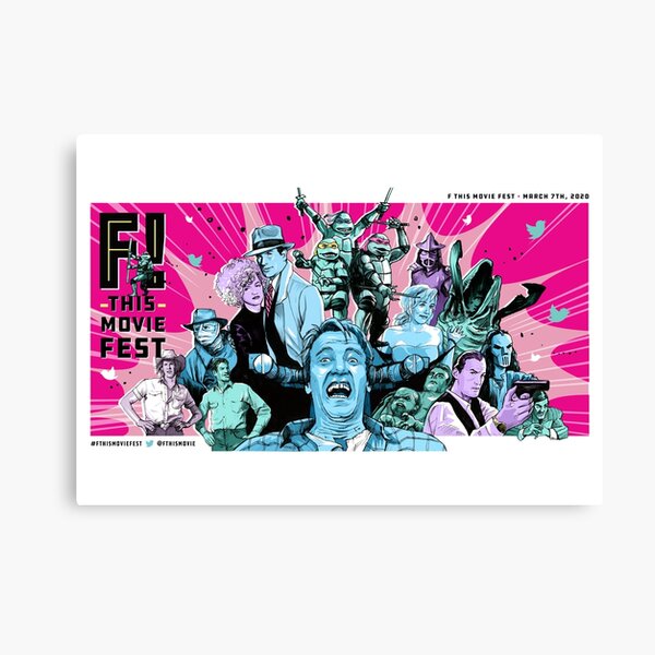 F This Movie Fest 2020 Poster Canvas Print