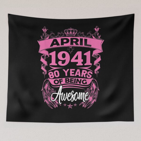 Item preview, Made In April 1941 80 Years Of Being Awesome Tees Gifts designed and sold by lolahomya.