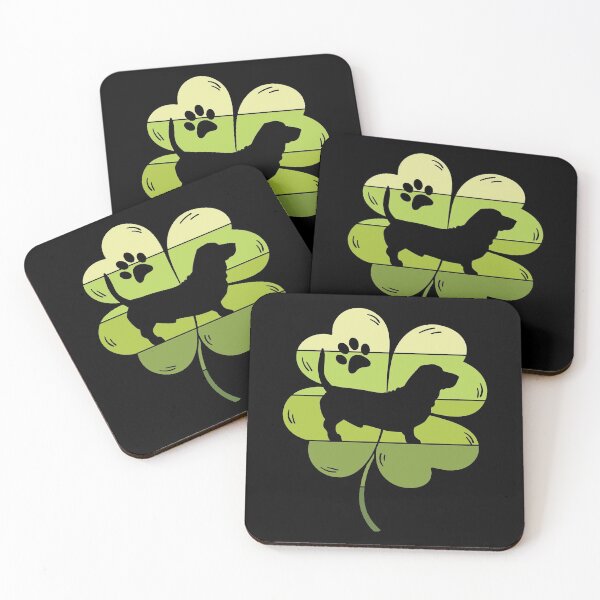 Item preview, My Basset is my lucky charm. St. Patrick's Day Shamrock designed and sold by Siiiiichfried.