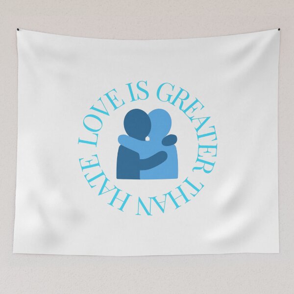 Item preview, LOVE IS GREATER THAN HATE Design designed and sold by LevelUpMerch.