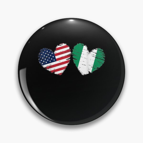Item preview, Usa Nigeria Flag Heart Valentines Day Nigerian American designed and sold by lolahomya.