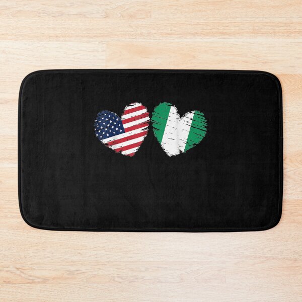 Item preview, Usa Nigeria Flag Heart Valentines Day Nigerian American designed and sold by lolahomya.