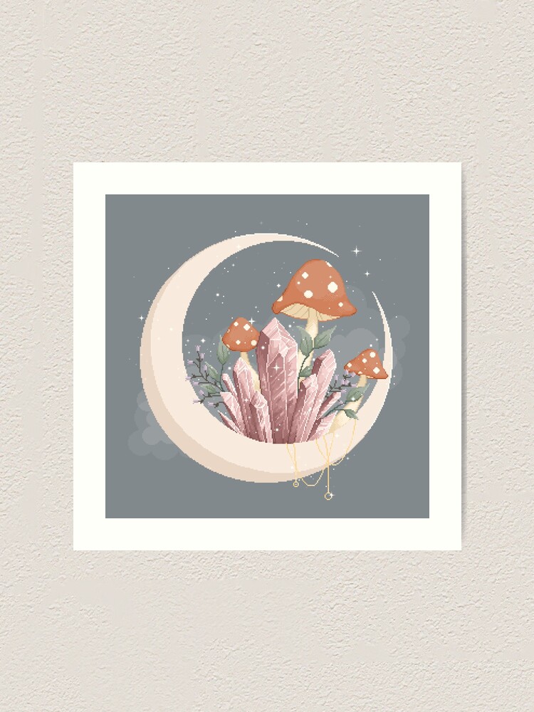 Sparkle Mushrooms Art Print for Sale by chelsea-faust