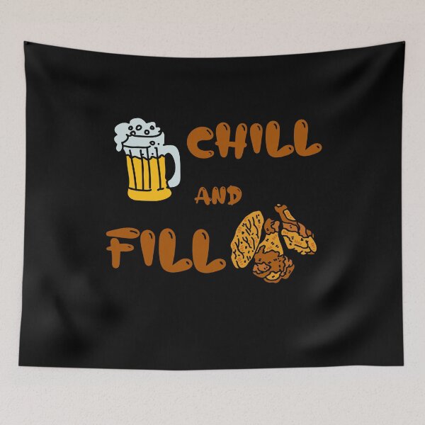 Item preview, Chill and Fill Chicken Wings and Beer Lovers designed and sold by JustSayingGifts.