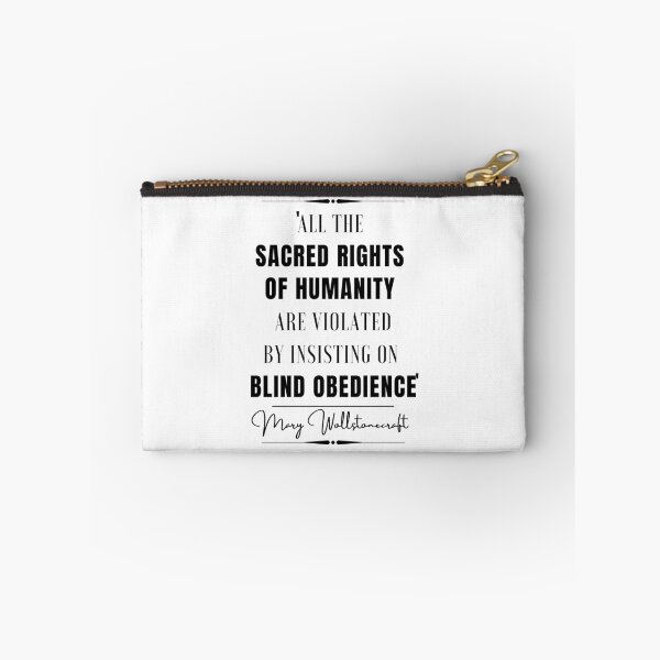 Item preview, Mary Wollstonecraft Inspirational Historical Quote- “All the sacred rights of humanity are violated by insisting on blind obedience.” designed and sold by QuoteActually.