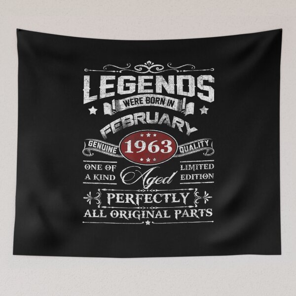 Item preview, Legends Were Born In February 1963 58th Birthday Gift designed and sold by lolahomya.