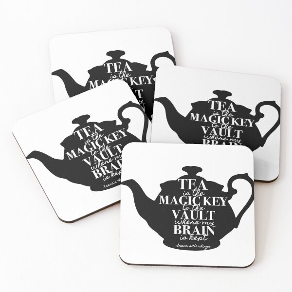Item preview, "Tea is the magic key to the vault where my brain is kept." Frances Hardinge Quote designed and sold by jennifersbodies.