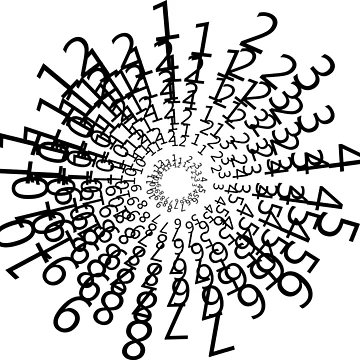 Artwork thumbnail, Numbers Rotation by basitcv