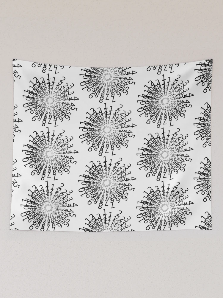 Thumbnail 2 of 3, Tapestry, Numbers Rotation designed and sold by basitcv.