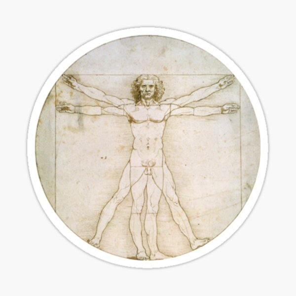 Aperçu de l'œuvre Homme de Vitruve (sur fond noir) créée et vendue par DotorEaon.