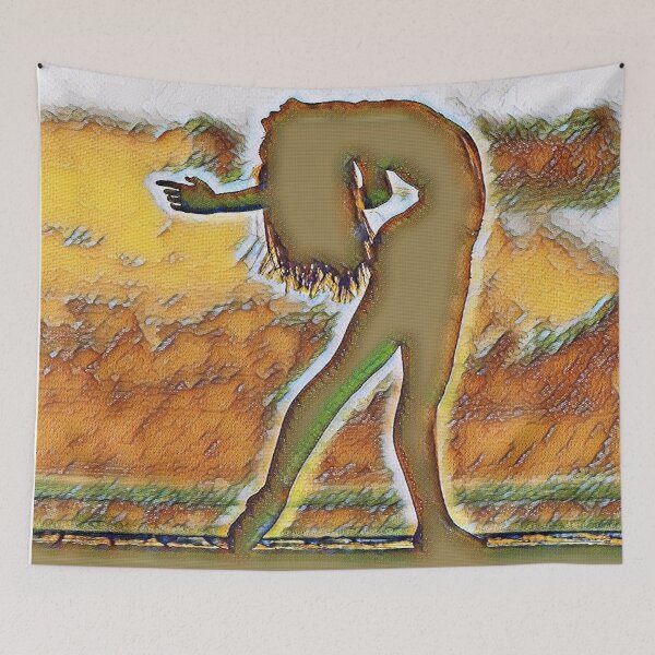 Item preview, GALATHI Bend Back Dance Silhouette Orange - Ballet designed and sold by Galathi Designs.